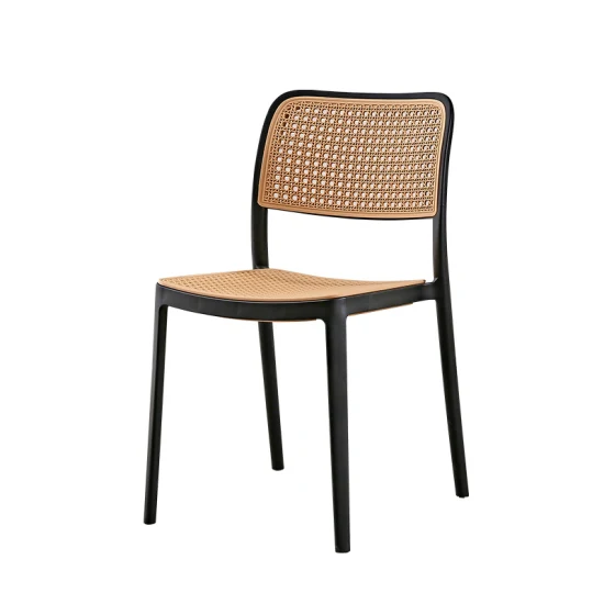 Esszimmermöbel-Stuhl aus Kunststoff, Rattanimitat mit Armlehne, Großhandelspreis